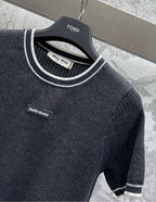 Miu 25 T-Shirt Black Wool  232002