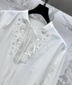 GUCCI 25S EMBROIDERED SHIRT DRESS WITH BELT 264644