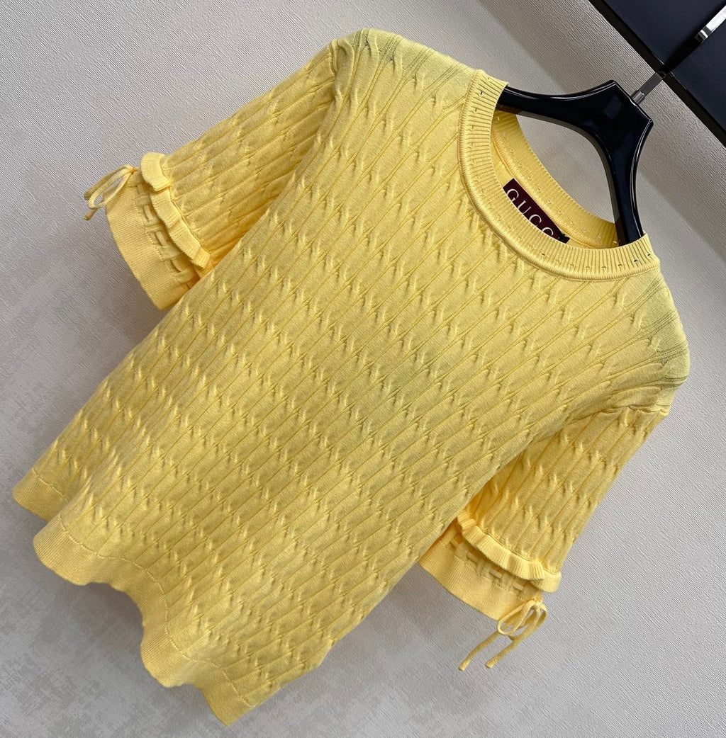 GUCCI 26S SHORT SLEEVE KNIT TOP 355