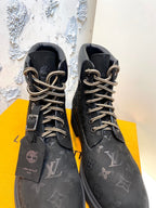 LV x Timberland 6-In Ankle Boot 35mm Black Monogram Suede