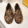 Fendi 2025 Leopard Print Loafer Brown mix Black Calfskin 560513