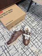 Miu Balance 530 SL Sneakers fleece lining Wood Brown Suede
