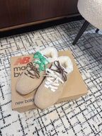 Miu Balance 530 SL Sneakers Fleece Lining In Light Brown Suede