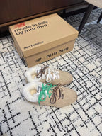 Miu Balance 530 SL Sneakers Fleece Lining In Light Brown Suede
