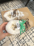 Miu Balance 530 SL Sneakers Fleece Lining In Light Brown Suede