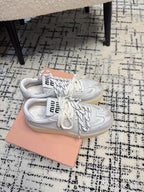 Miu Sneakers Smoke White Leather