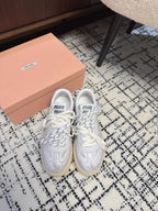 Miu Sneakers Balance Smoky White Calfskin
