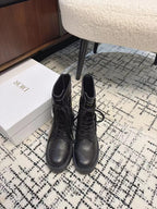 CD D-Unit Ankle Boot Plain Black Calfskin