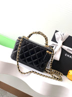 CC Vanity Case 17cm Black Leather Gold Hardware 238495