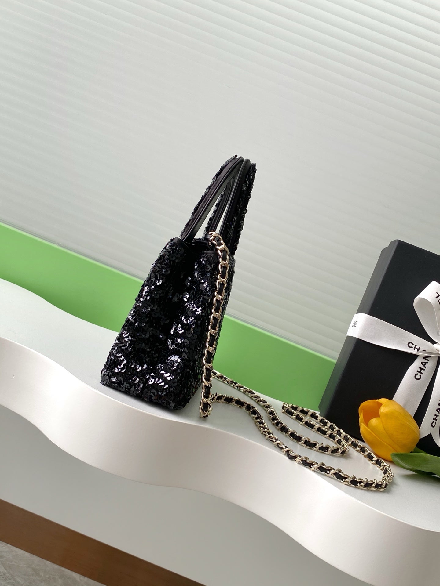 CC Kelly Shopper 19cm Black Sequin