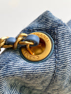 CC 25K Mini Bow Bag 26cm Blue Denim