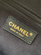 Chanel 25K Backpack Black Gold Lambskin 295192