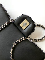 CC 2025 Flap Bag  Black White Sequin 298200