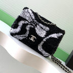 CC 2025 Flap Bag  Black White Sequin 298200