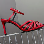RIOMPHE SANDAL IN LAMBSKIN CHERRY RED