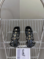 CELINE Sandals Clemence Multi Black Leather