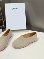 CELINE Espadrillas Loafers Beige Suede 285937