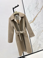 Burberry 25 Long Coat Beige Wool
