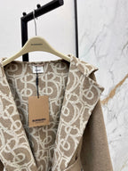 Burberry 25 Hooded Long Coat Beige Wool