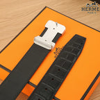 HM Constance Belt 38mm Black Togo Leather 619662