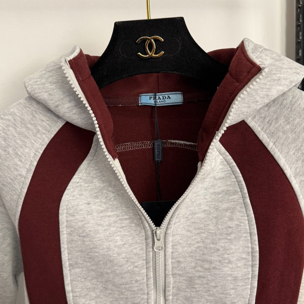 Prada 2025 Set Gray mix Burgundy Cotton