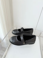 CC 25 Ballet Flats Black Cowhide 411488