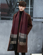 SCARF 180 CM IN CURRANT RED MIX BLACK CASHMERE 394743
