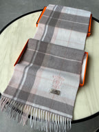 Scarf 180 CM In Light Grey White Mix Light Pink Caro Cashmere