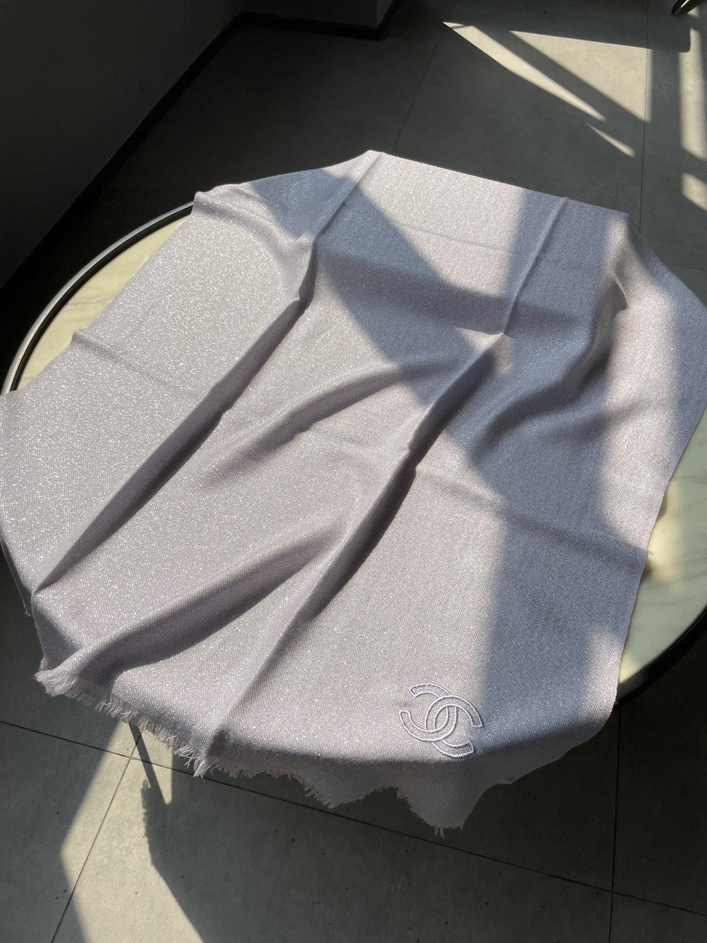 CC Scarf 210 CM In Light Grey Purple Cashmere 418352