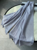 CC Scarf 210 CM In Light Grey Purple Cashmere 418352