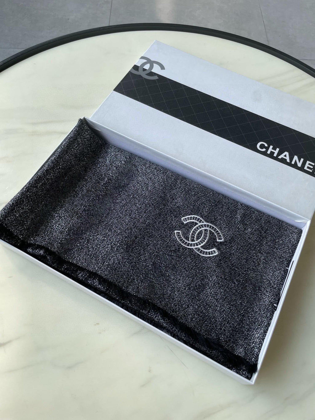 CC Scarf 210 CM In Black Cashmere 418353