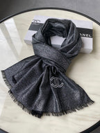 CC Scarf 210 CM In Black Cashmere 418353