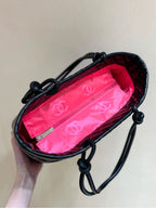 CC Cambon Tote 30cm Black Quilted Calfsin