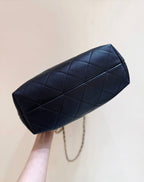CC 25A Hobo Gray Black Suede Lambskin