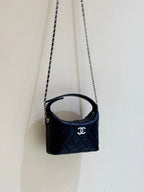 CC 2025 Bento Box Bag Black Calfskin 346313