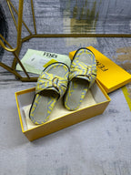 FF Feel 10 Yellow Grey FF jacquard Slide