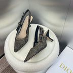 cd slingback pump 65 transparent mesh embroidered black sun motif