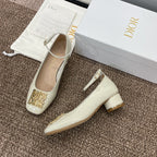 CD Miss Dior Pump 35mm Glossy White Cowhide
