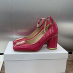 CD Miss Dior Pump 85mm Glossy Pink Cowhide