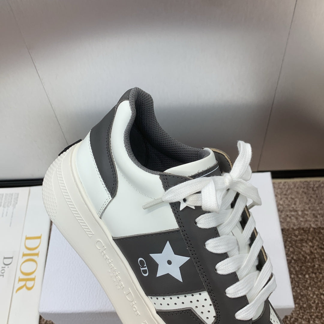 CD Star Platform Sneaker 35mm Black Calfskin