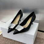 CD Pumps 65mm Glossy Black Cowhide