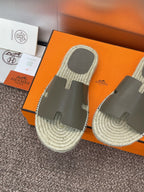 HM 25 Antigua Espadrilles Etoupe Calfskin