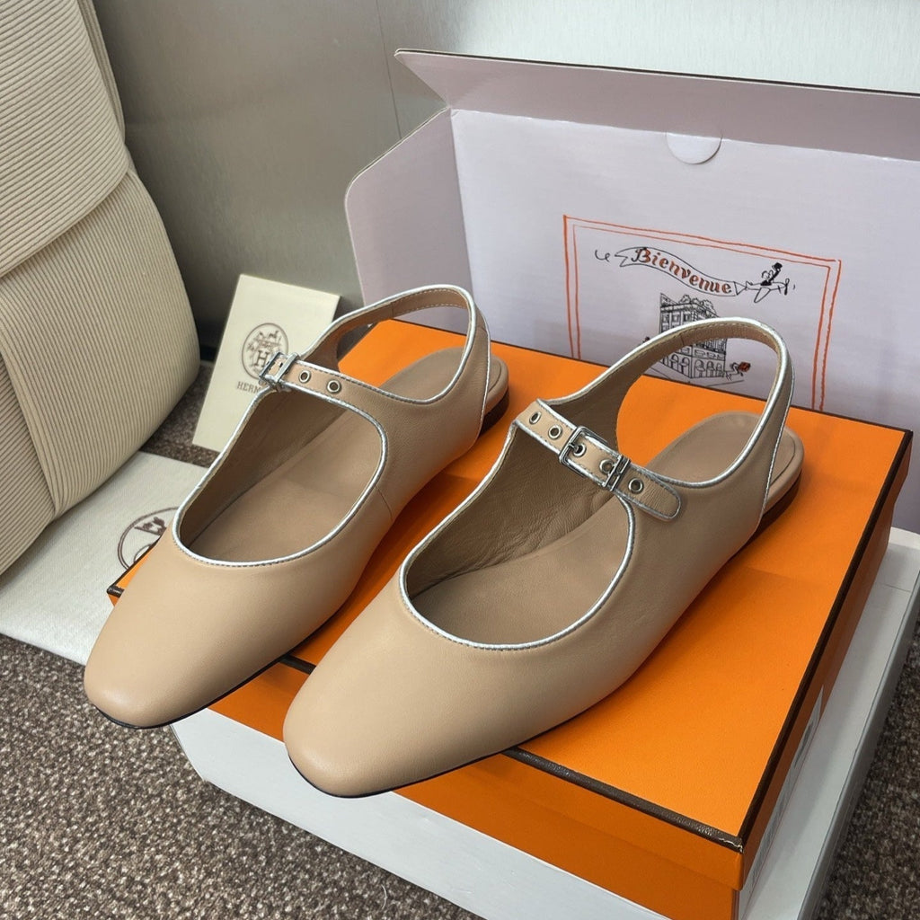 HM 25 Kleo Slingback Beige Calfskin 372949