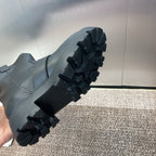 CD Ankle punk-inspired women's boots black cowhide