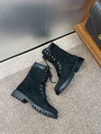 CELINE Ankle Boots Black Suede 433389