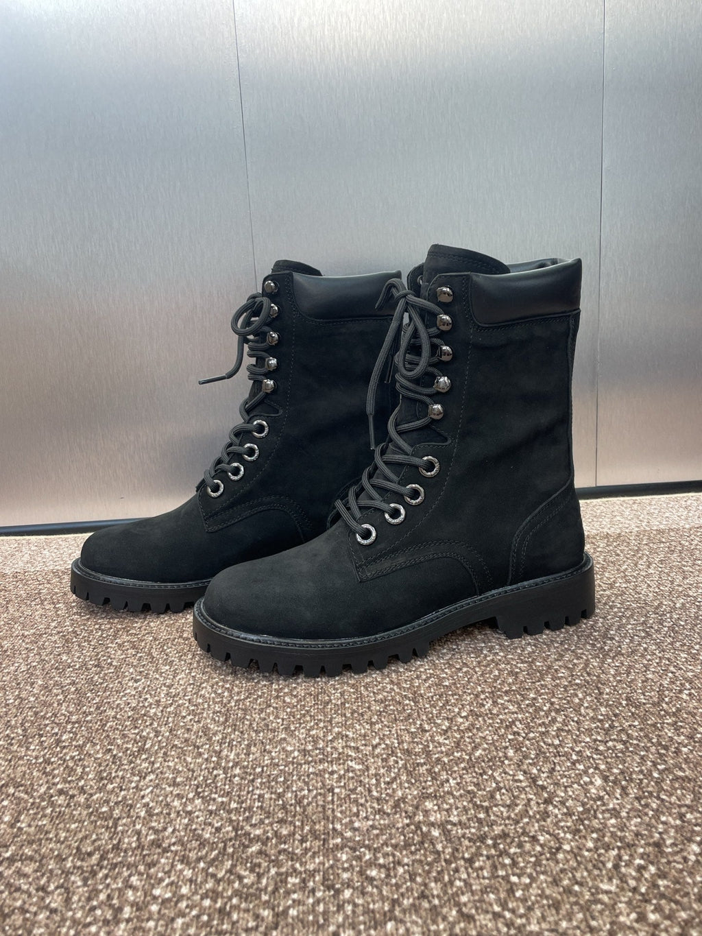 CELINE Ankle Boots Black Suede 433389
