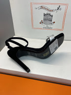 HM 26ss Pig-Nose Sandals  105 Black Suede Leather 607083