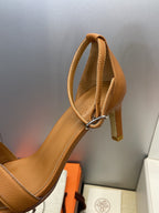 HM 26ss High Heel Sandals 70 Brown Cowhide 607117