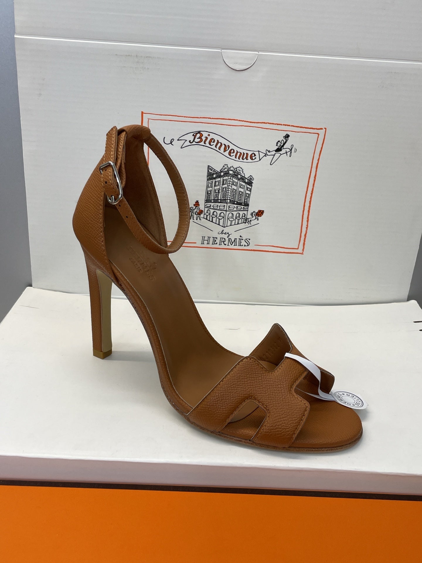 HM 26ss High Heel Sandals 105 Brown Cowhide 607131