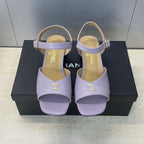CC 26 Heeled Sandal 45mm Purple Beige Sheepskin 607475